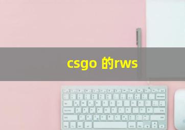 csgo 的rws